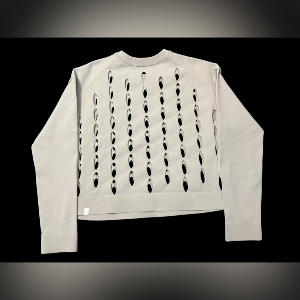 Lululemon Open-Hole Mesh Knit Pullover in Bone - Picture 6 of 7